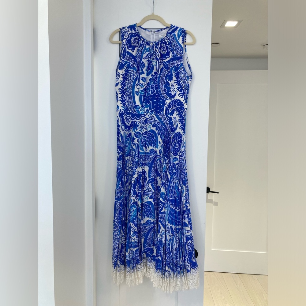 ANDREW GN floral lace midi dress
